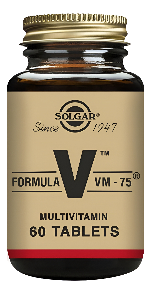 Solgar Fórmula Vm-75, 60 Tabletas Multivitamínico Con Minerales Quelados Vitamina A, B6, B12, C, D, E Biotina, Ma