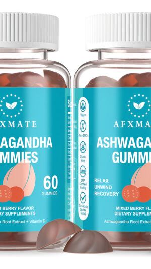Ashwagandha Gomitas Y Gomitas De Vitamina D Para Hombres Y Mujeres, 120 Unidades, Para Aliviar El Estrés, Mejorar El Su