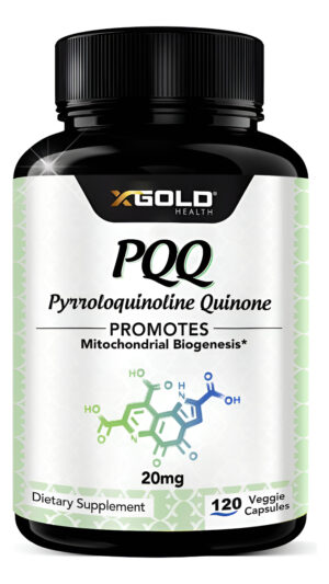 X Gold Health Suplemento Pqq (pirroloquinolina Quinona), 99,7%+ Altamente Purificadas, 120 Cápsulas Veganas