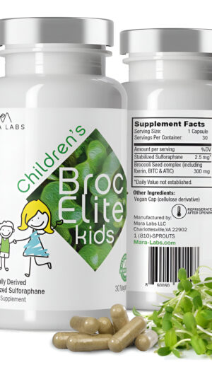 Mara Labs Broc Elite Kids | Suplemento De Brócoli Con Extracto De Sulforafano Estabilizado Naturalmente Para Niños | Si