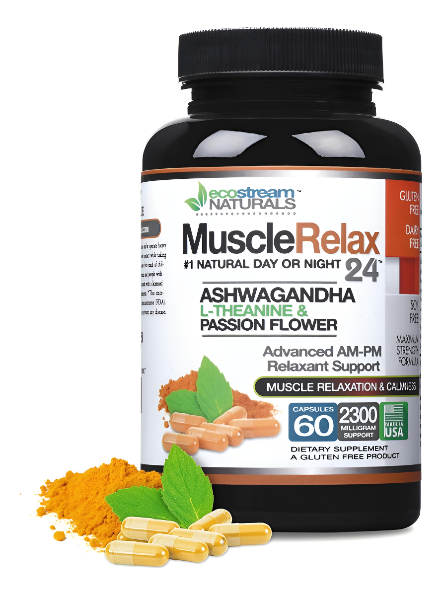 Relaxant - Muscle Relax 24/7 - Cápsulas Grandes De 2,300 Miligramos Para Uso Diurno/nocturno, Soporte Máximo De Fuerza,