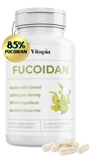 Pure Fucoidan - Cápsulas De Extracto De Algas Marinas De 85% Marrón Para Sistema Inmunológico, Fuerte Salud Celular, Ap