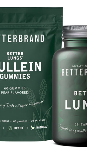 Betterbrand Better Lungs Health Pack - Gomitas Betterlungs & Mullein - Paquete Completo De Bienestar Respiratorio: Bett