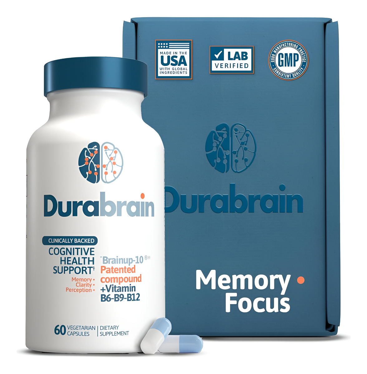 Suplemento Para La Memoria Y La Concentración. Impulso Y Apoyo Cerebral. Complejo Patentado Brain-up10 Minerales Y Vita
