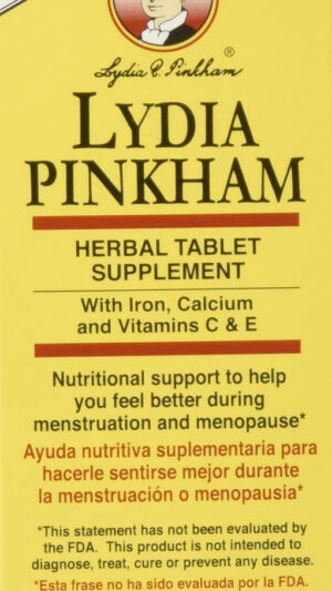 Lydia Pinkham Tabletas De Suplemento De Hierbas Para La Menstruación Y El Apoyo A La Menopausia, 72 Unidades