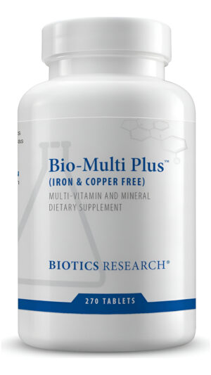 Biotics Research Bio Multi Plus Multivitamínico Sin Hierro Y Cobre, Minerales Quelados, 270 Tabletas