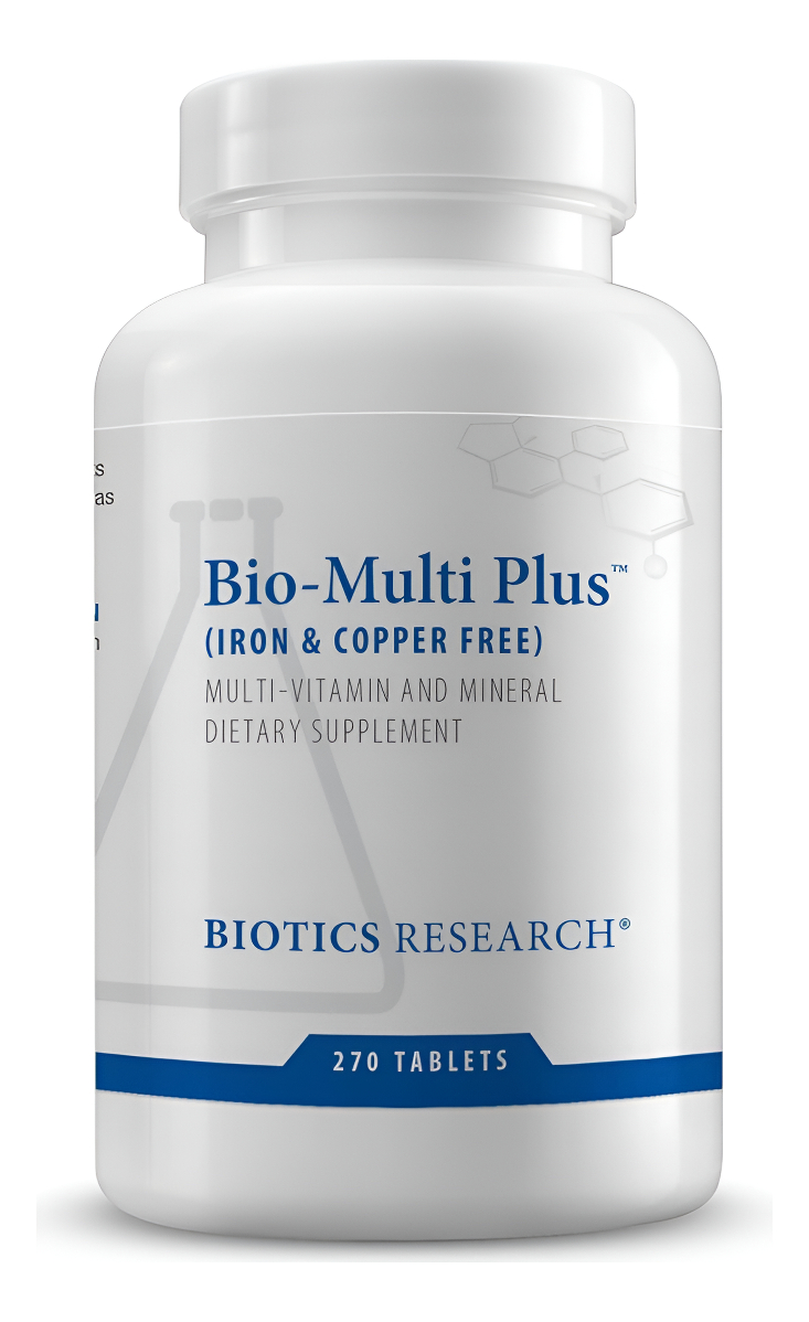 Biotics Research Bio Multi Plus Multivitamínico Sin Hierro Y Cobre, Minerales Quelados, 270 Tabletas