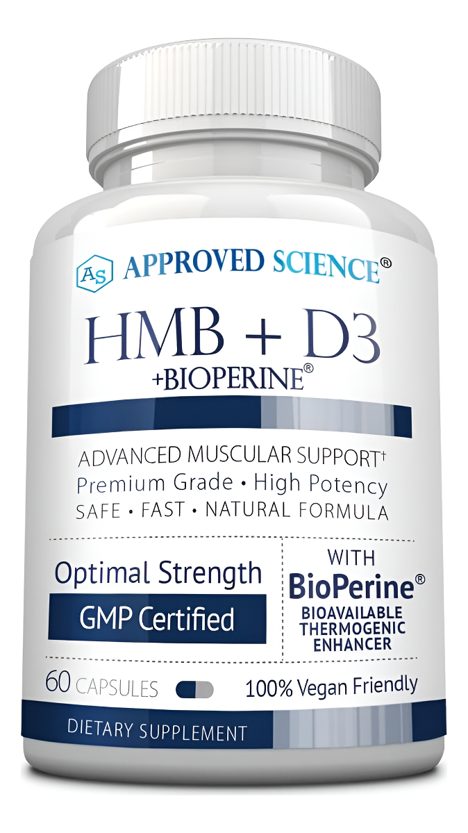Approved Science Hmb+d3 - Apoya El Crecimiento Muscular Y El Rendimiento Del Ejercicio - 1500 Mg De Hmb, 50 Mcg De Vita