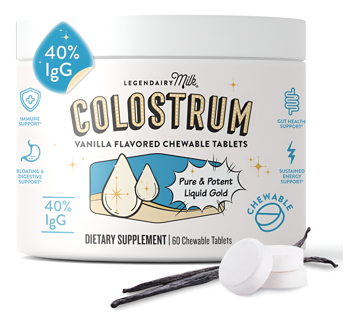 Legendairy Milk Suplemento De Calostro - Calostro Bovino Premium Para Humanos - Inmunoglobulina Igg Para Apoyo Inmunoló