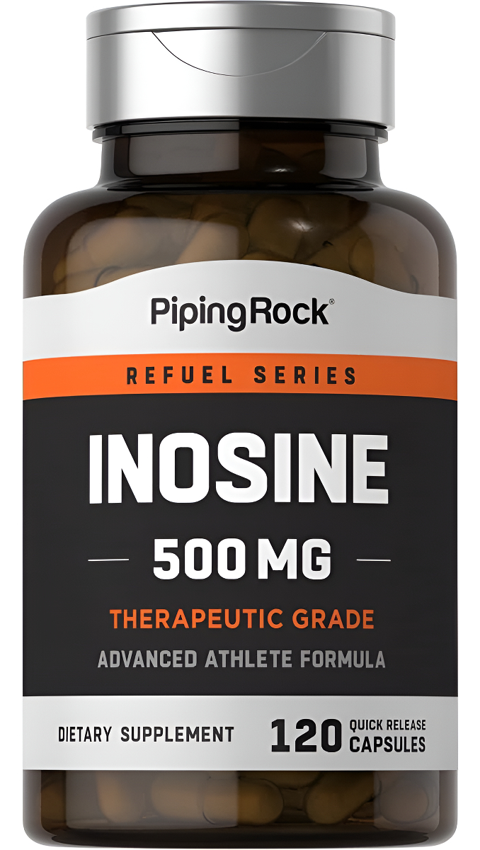 Piping Rock Inosina 500mg | 120 Cápsulas | Fórmula Avanzada Para Atletas | Grado Terapéutico | Sin Omg, Sin Gluten