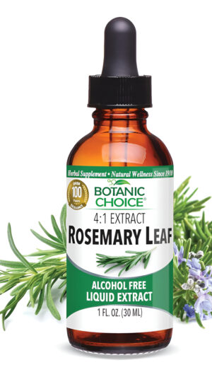 Botanic Choice Extracto Líquido De Hoja De Romero - Sin Alcohol, Sin Gluten - Gotas De Suplemento De Acción Rápida - Go
