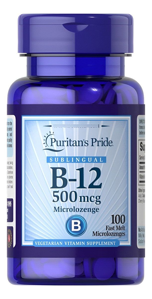 Puritan's Pride Vitamina B-12 500 Mcg Sublingual, 100 Micropastillas