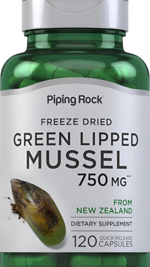 Mejillón De Labios Verdes 750 Mg | 120 Cápsulas | Suplemento Para Humanos | Liofilizado De Nueva Zelanda | Sin Omg, Sin