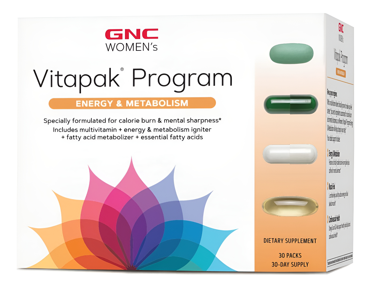 Gnc Programa Vitapak Para Mujeres - Energía Y Metabolismo | Sistema Completo De Nutrientes Diseñado Para Mujeres
