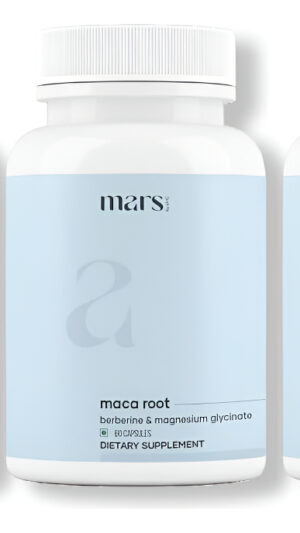 Mars By Ghc Mars Maca Root Caps (ginseng): Alimentado Con Magnesio Y Berberina - 60 Cápsulas - Paquete De 3 | Bienestar