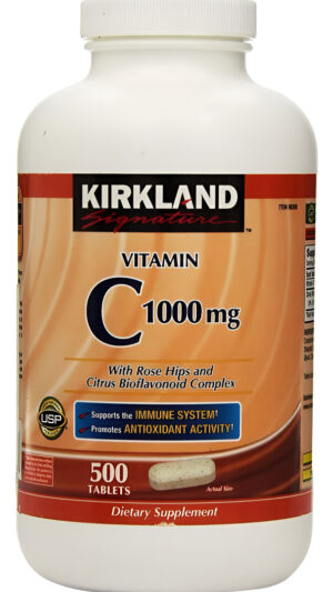 Kirkland Signature Vitamina C Con Escaramujos Y Bioflavonoides Cítricos, 500 Comprimidos