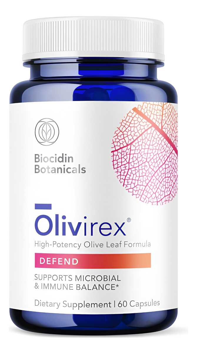 Biocidin Olivirex - Cápsulas De Extracto De Hoja De Olivo, Suplemento De Hierbas Para Apoyo Microbiano E Inmunológico,