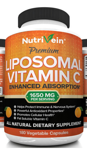 Nutrivein Liposomal Vitamina C 1600mg - 180 Cápsulas - Ácido