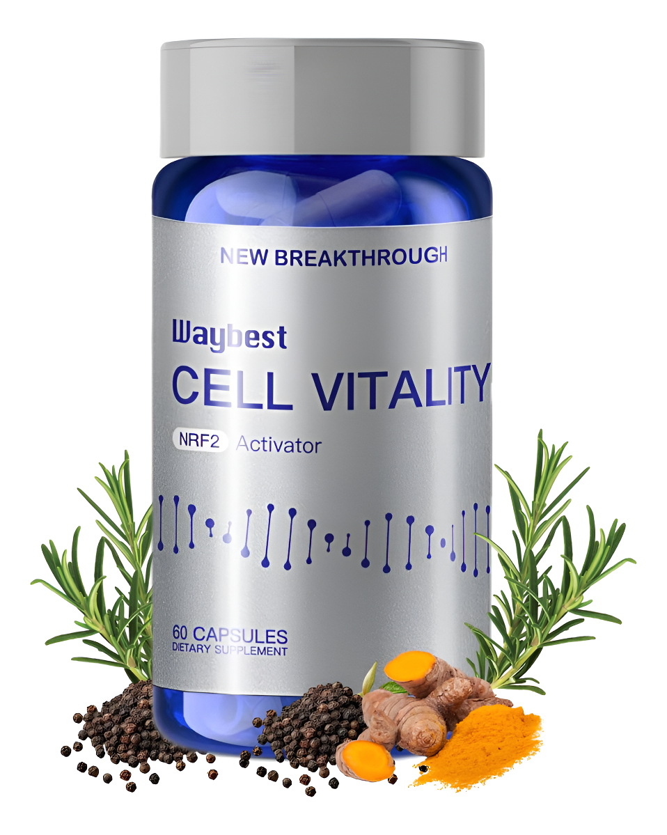 Waybest - Suplementos Antioxidantes Activadores Nrf2 Para Vitalidad Celular, 60 Cápsulas (1 Botella), Reduce El Estrés