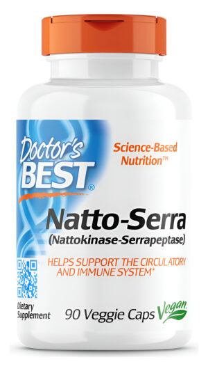 Doctor's Best Natto-serra, Non-gmo, Vegan, Gluten Free, 90 Veggie Caps