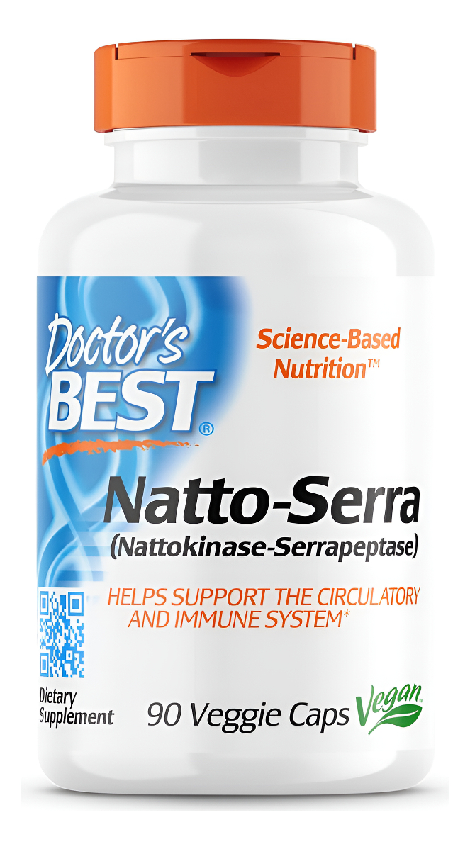 Doctor's Best Natto-serra, Non-gmo, Vegan, Gluten Free, 90 Veggie Caps