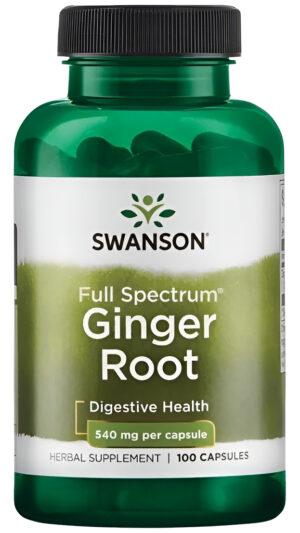 Raíz De Jengibre 100 Caps 540mg Swanson Salud Digestiva