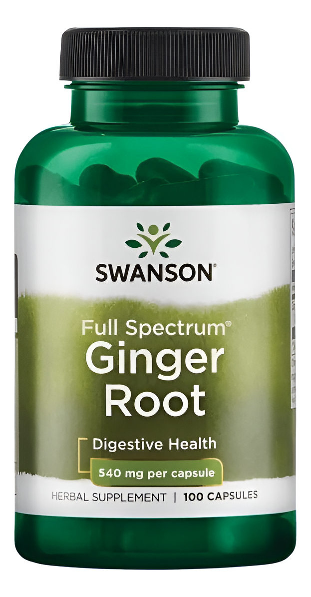 Raíz De Jengibre 100 Caps 540mg Swanson Salud Digestiva