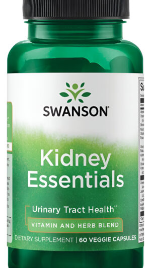 Swanson Kidney Essentials, Apoyo Para La Salud Del Tracto Urinario, 60 Cápsulas Vegetales