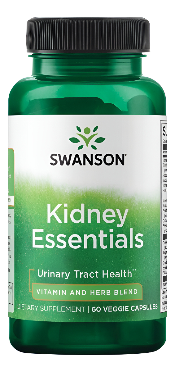 Swanson Kidney Essentials, Apoyo Para La Salud Del Tracto Urinario, 60 Cápsulas Vegetales