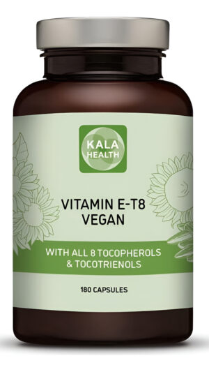 Kala Health Vitamina E, 400 Ui Con Los 8 Tocoferoles Y Tocotrienoles, 180 Cápsulas