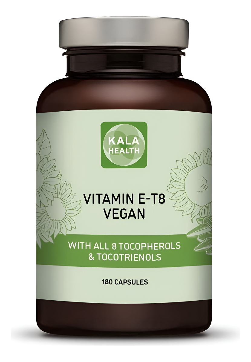 Kala Health Vitamina E, 400 Ui Con Los 8 Tocoferoles Y Tocotrienoles, 180 Cápsulas