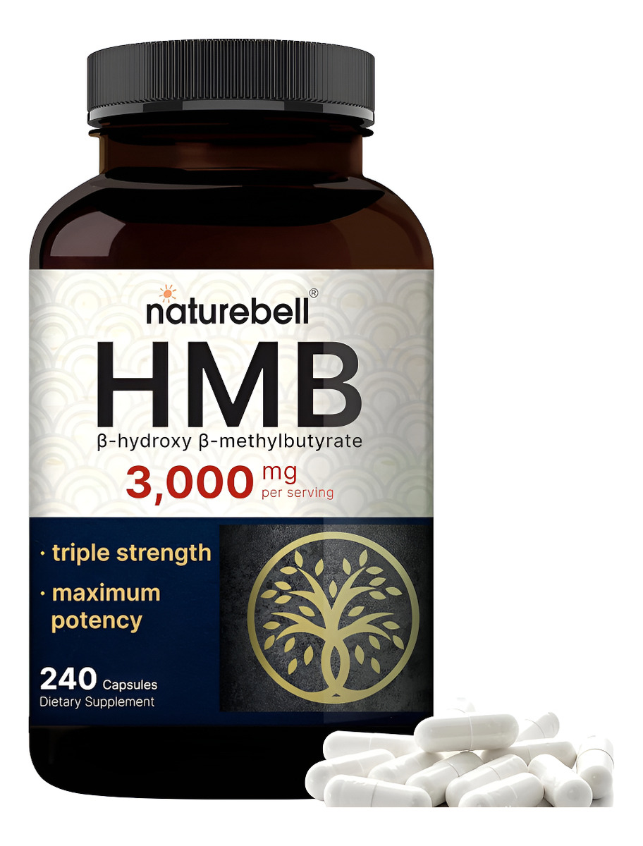Naturebell Suplementos Hmb - Cápsulas De Triple Fuerza Hmb (beta-hidroxi Beta-metilbutirato) - Masa Muscular Magra Y Ap