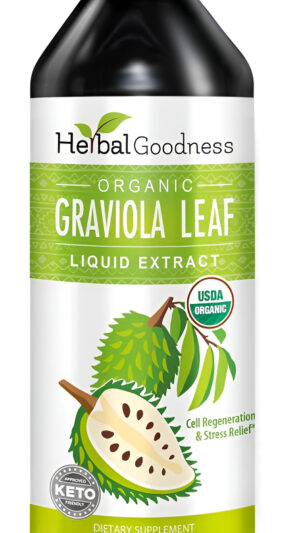 Extracto De Hoja De Graviola De 15 Veces De Fuerza, Guanábana (guanabana) Hojas Líquidas  Usda Orgánico, Sin Omg, Kosh