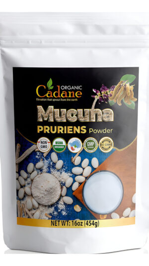 Cadane Organic Mucuna Pruriens Powder 1 Libra | Promueve La Salud Cerebral, Apoya El Sistema Inmunológico, Aumenta La E
