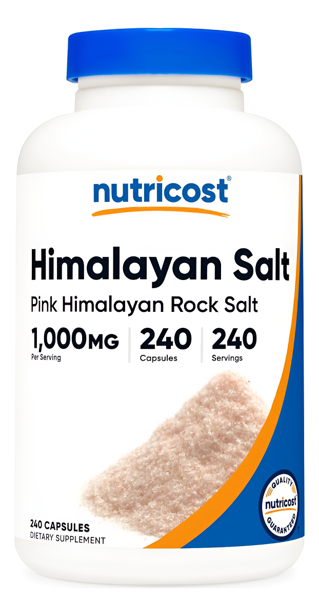 Nutricost Cápsulas De Sal Rosa Del Himalaya 1000 Mg, 390 Mg De Sodio, 240 Cápsulas Sin Omg, Sin Gluten
