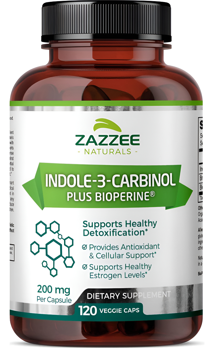 Zazzee Indole-3-carbinol De Alta Absorción (i3c), 200 Mg Por Cápsula, 120 Cápsulas Veganas, Suministro Para 4 Meses, 5