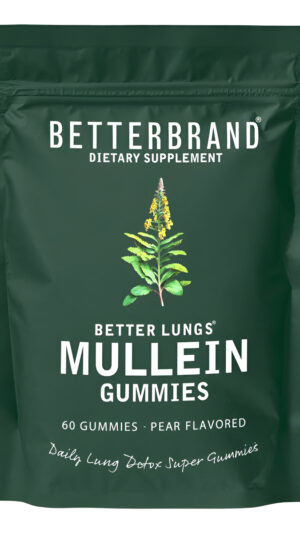 Betterbrand Betterlungs 60 Gomitas Diarias De Salud Respiratoria | 1000 Mg De Extracto De Hoja De Gordolobo