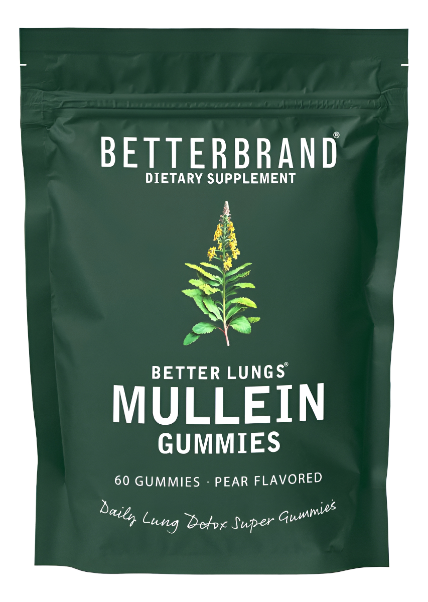 Betterbrand Betterlungs 60 Gomitas Diarias De Salud Respiratoria | 1000 Mg De Extracto De Hoja De Gordolobo