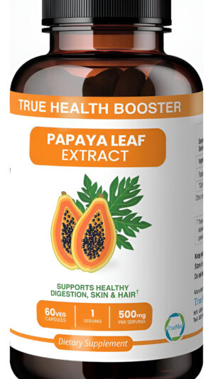 Cápsulas Orgánicas De Extracto De Hoja De Papaya  500 Mg De Apoyo Inmunológico, Plaquetas, Salud Del Cabello, Piel Y C