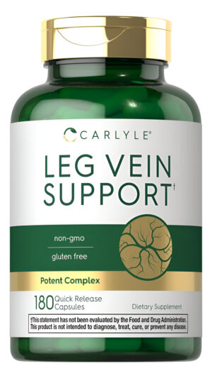 Carlyle Suplemento Para Venas De Piernas | 180 Cápsulas | Apoya La Función Saludable De Las Venas | Sin Omg, Sin Gluten