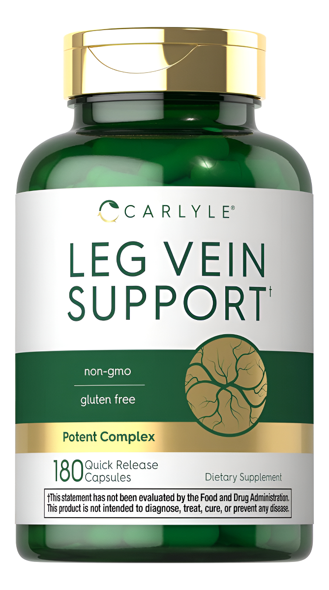 Carlyle Suplemento Para Venas De Piernas | 180 Cápsulas | Apoya La Función Saludable De Las Venas | Sin Omg, Sin Gluten