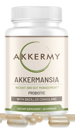 Akkermy Akkermansia Muciniphila Suplemento Estimulante Glp-1 Con Bacillus Coagulans, Vitaminas B2, D3 Y Cromo