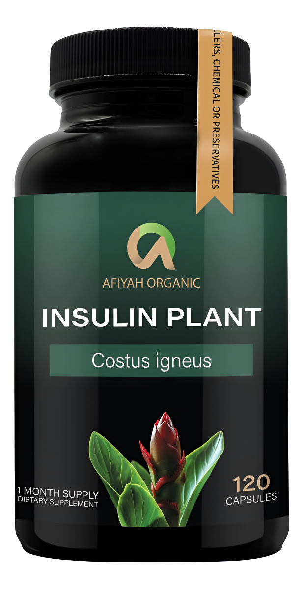 Cápsulas Naturales De Costus Igneus (planta De Insulina) - Fácil De Tragar 120 Cápsulas Veganas (suplemento De 1 Mes)