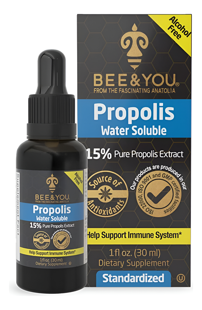 Bee And You, Extracto De Propóleo Puro 100% Natural, Gotas Solubles En Agua, De Alta Potencia, Ultra Puro, Suplemento D