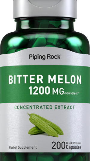 Piping Rock 200 Cápsulas De Melón Amargo De 1200 Mg | Momordica Charantia | Extracto Concentrado |