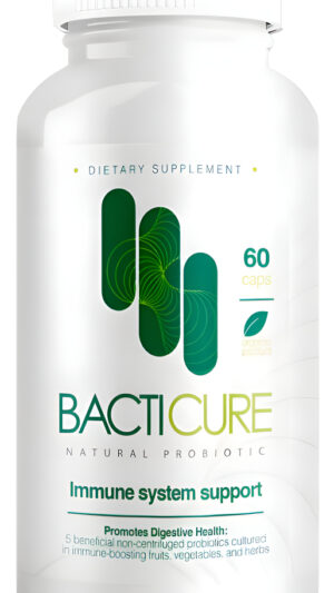 Bacticure  Probiótico Natural Original, Apoyo Al Sistema Inmunitario, 60 Cápsulas