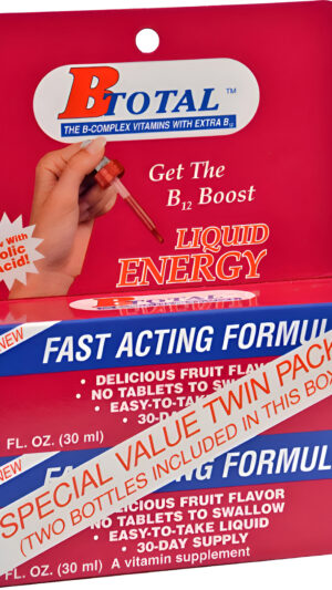 B-total Complejo B Sublingual, Gotas Liquidas Para Adultos, Paquete De 2