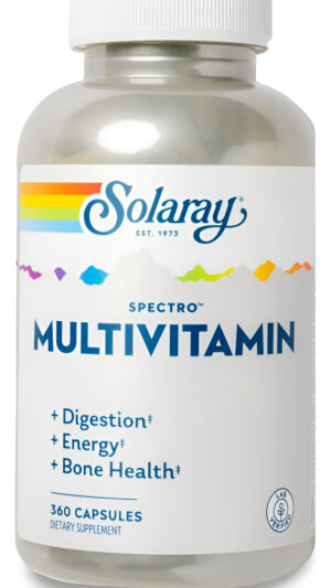 Solaray Spectro Multivitamínico Con Hierro, Multivitamínico Con Calcio, Magnesio, Verduras Energizantes, Hierbas Y Enzi