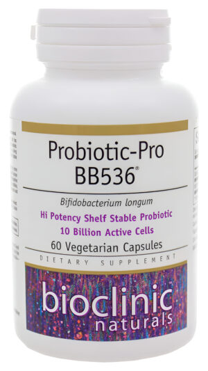 Bioclinic Naturals Probiotic-pro Bb536 Suplemento Probiótico, 60 Cápsulas Veganas, Paquete De 2