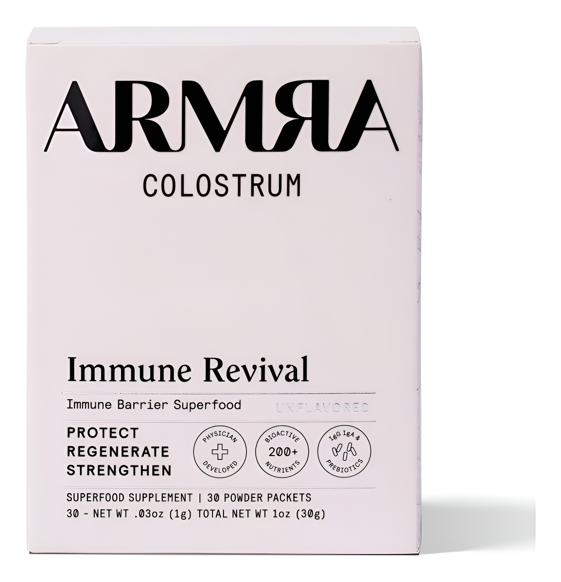 Armra Colostrum Polvo Premium, Alimentado Con Hierba, Salud Intestinal, Hinchazón, Inmunidad Para La Piel Y El Cabello